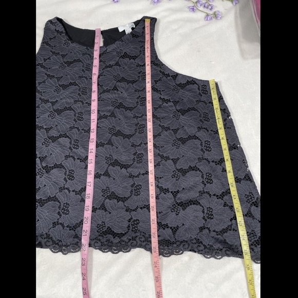 NWT 14th & Union Lace‎ Swing Tank in Grey Ebony [ PLUS SZ 2X ] - Picture 11 of 12